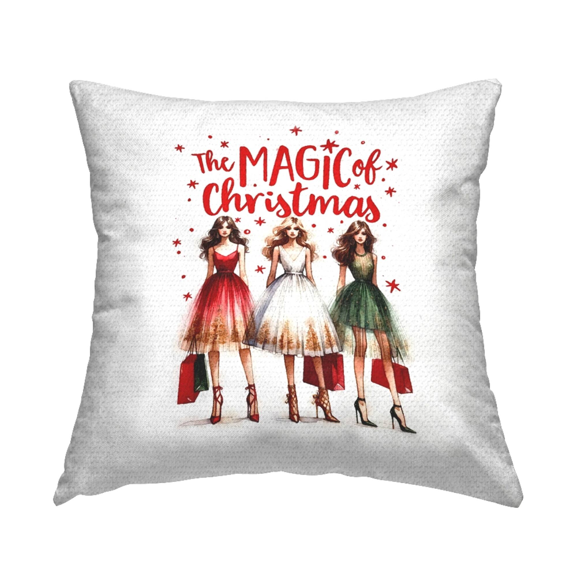 Stupell Industries 18" x 18" Glam Magic of Christmas Outdoor Pillow